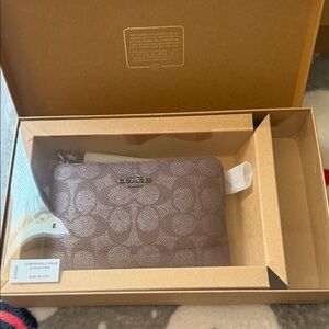 Coach Tan Signature Wristlet